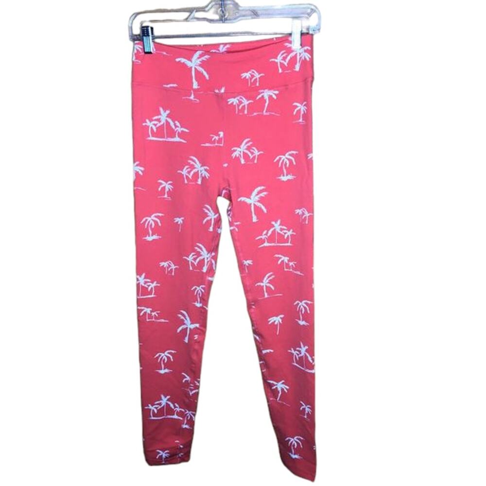 American Apparel Coral Palm Tree Leggings New M